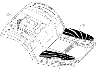 Grip And Footpads Diagram and Parts List for (13AQA2CA009)(2017) Cub Cadet Lawn Tractor